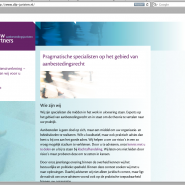 Website voor De Leeuw & Partners, juridische tak van PSI